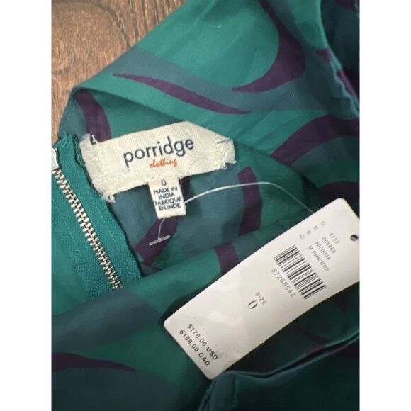 NEW WOMENS ANTHROPOLOGIE PORRIDGE CLOTHING GREEN HIGH NECK WIDE LEG JUMPSUIT 0 - Picture 7 of 11